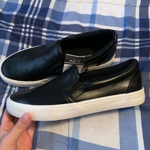 Rue 21 Black Slip on perforated sneakers